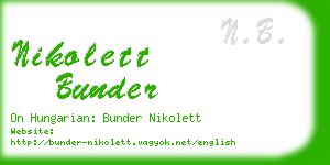 nikolett bunder business card